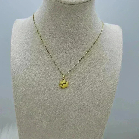 Cute Cat Paw Print Pendant Necklace - Picture 4 of 4